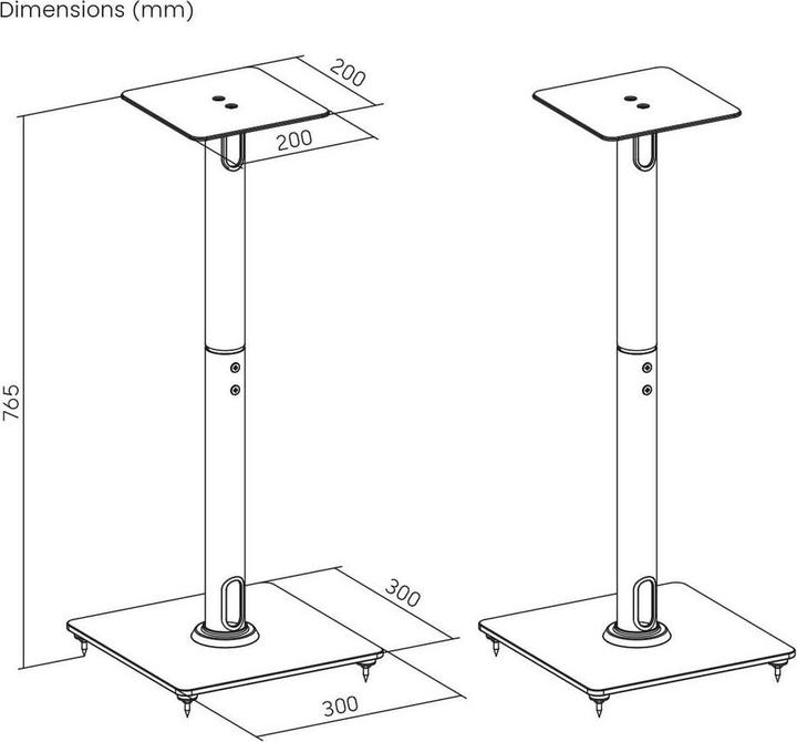 Actual product image myWall Speaker stand (1 pair, Stand, Not movable)