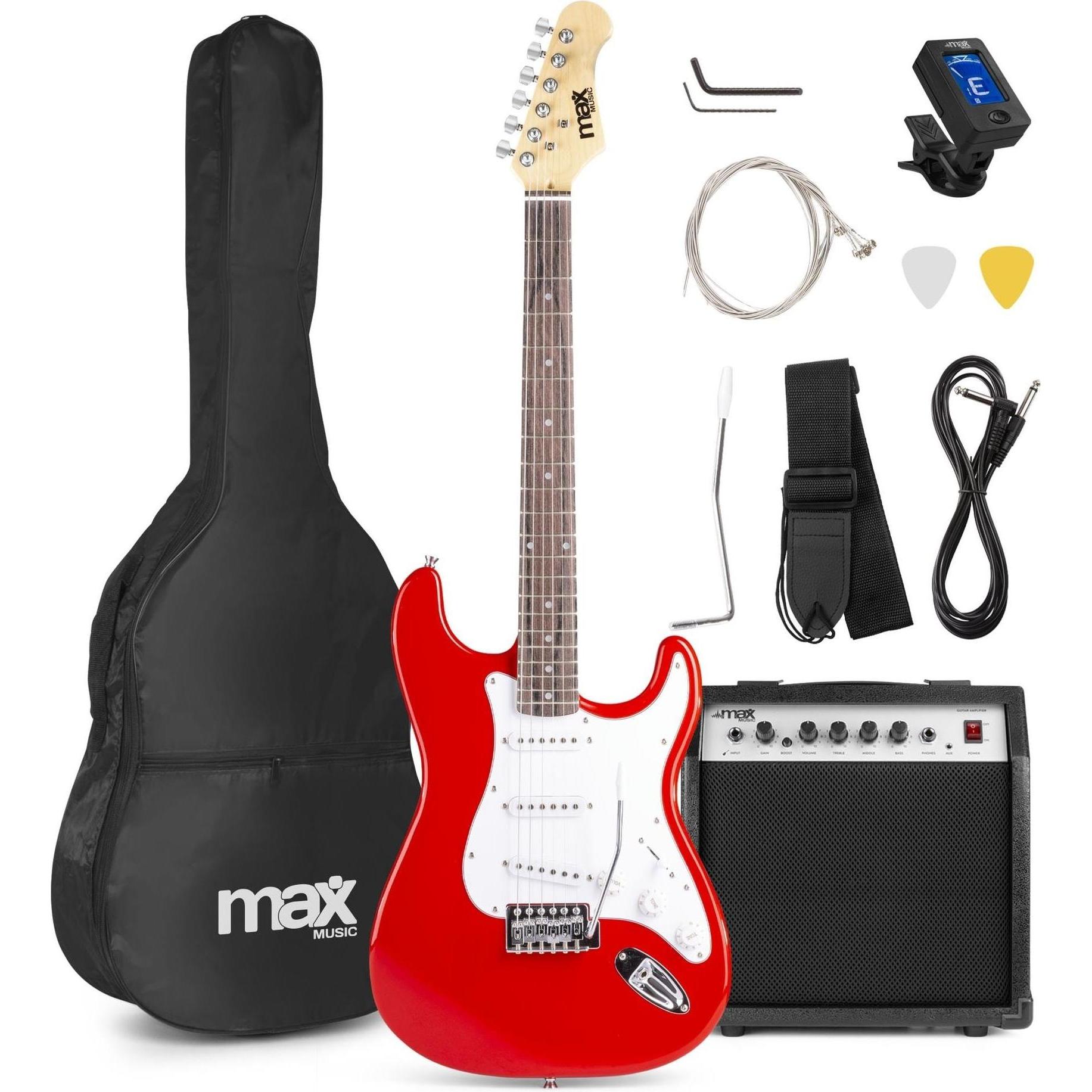 Max Music GigKit Rosso (Chitarra elettrica, Tiglio, Legno), Chitarra, Rosso