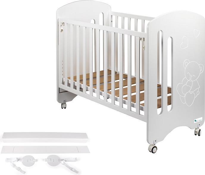 Interbaby LETTINO PER MATERASSI 60X120 - MOD. LOVELY - COLORE BIANCO + KIT CO-SLEEPING (60 x 120 cm)