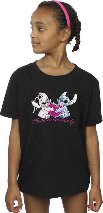 Image du produit Disney - T-shirt LILO AND STITCH OHANA HEART WITH ANGEL - Fille (104)