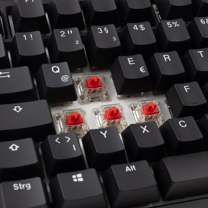 Actual product image Ducky Tinker 75 Gaming Keyboard, RGB - MX-Red (ISO-DE) (DE, Cable)