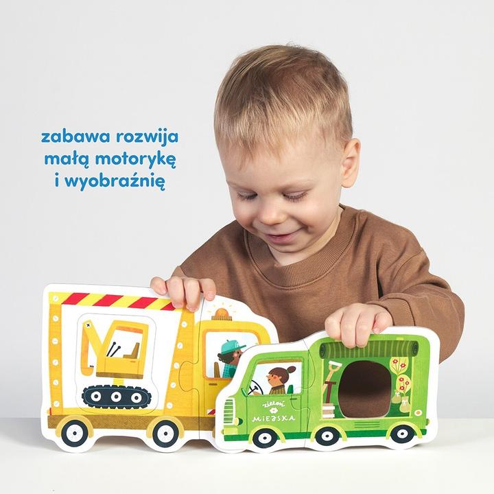 Actual product image Czuczu Puzzle „Erste Fahrzeuge“ (28 pieces)