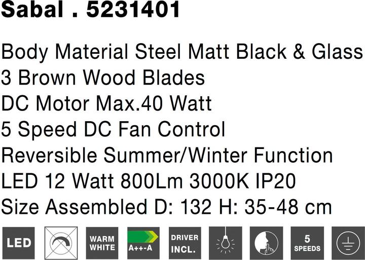 Actual product image Nova Luce Sabal