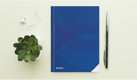 Actual product image Rnk Business notebook DIN A5 squared blue hardcover 96 sheets (A5, Checked, Hardcover)