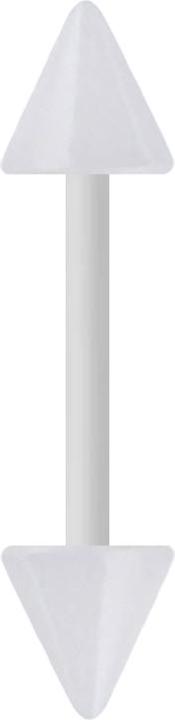 Produktbild Star Piercing Micro Banane weiss mit zwei Cones (ohne Messing, Kunststoff)