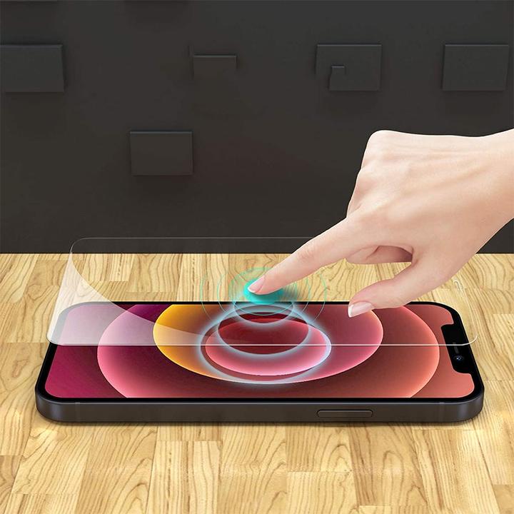 Produktbild Apfelkiste iPhone 12 Mini Panzer Glas (2er Set) + Rahmen, Case Friendly, 0.3mm (2 Stück, Apple iPhone 12 mini)