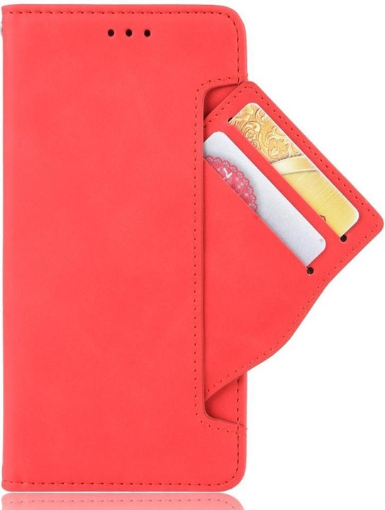 Produktbild Cover-Discount iPhone 13 mini - Etui mit vielen Kartenfächer rot (Apple iPhone 13 mini)