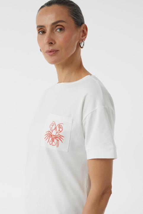 Image du produit Comma T-Shirt T-Shirt im Relaxed Fit mit Brusttasche und Stickerei (38)
