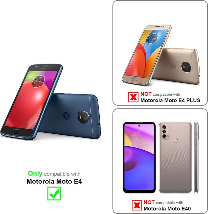Actual product image Cadorabo Book Classy Style Cover (Motorola Moto E4)