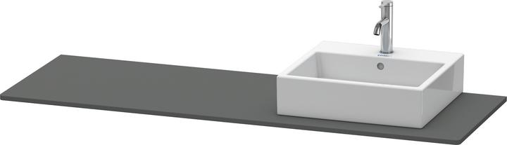 Actual product image Duravit Console XSQUARE 16x1600x550mm w. right side graphite matt