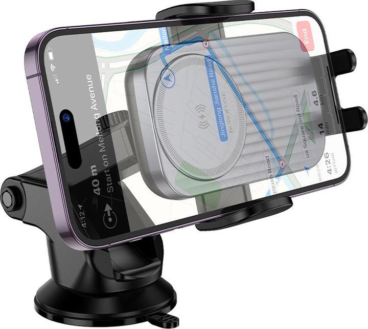Immagine prodotto Borofone BH222 Supporto per auto con ricarica induttiva per parabrezza nero