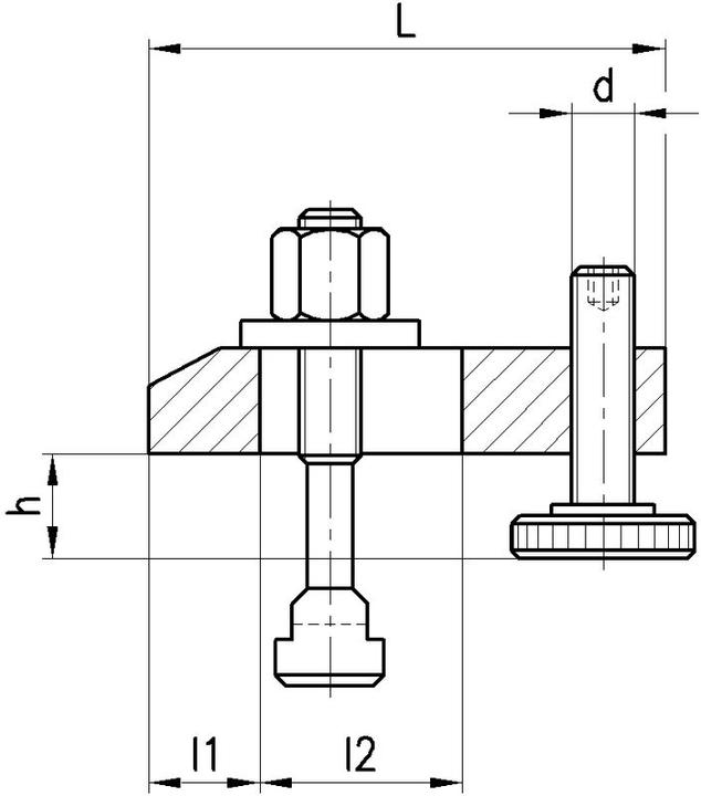 Actual product image Amf Clamp straight adjustable