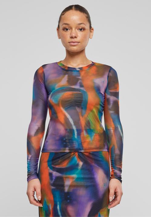 Produktbild Urban Classics Ladies AOP Mesh Longsleeve - 138403 (4XL)