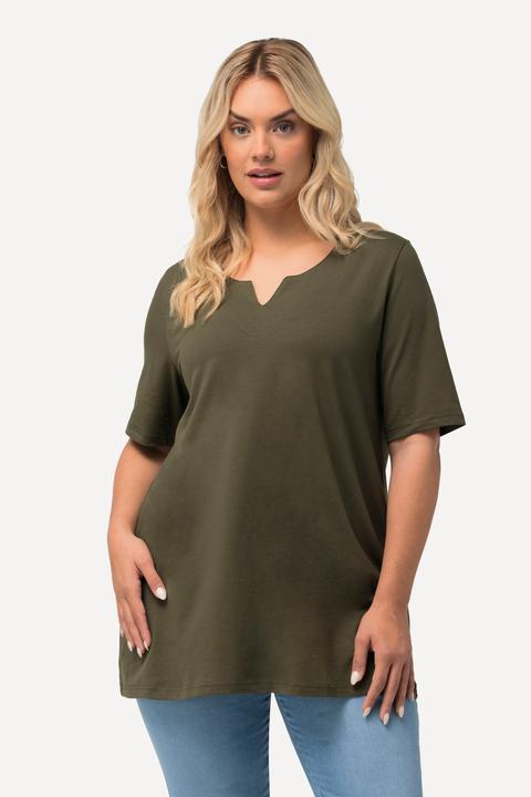 Produktbild Ulla Popken T-Shirt, A-Linie, Tunika-Ausschnitt, Halbarm (62)