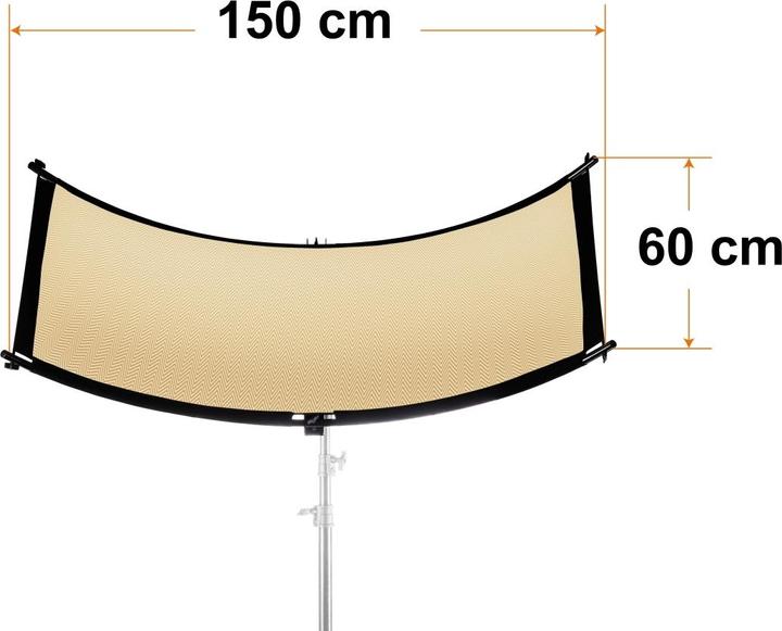 Actual product image Walimex 3in1 Reflector Halfpipe concave (Reflector, 150 cm)