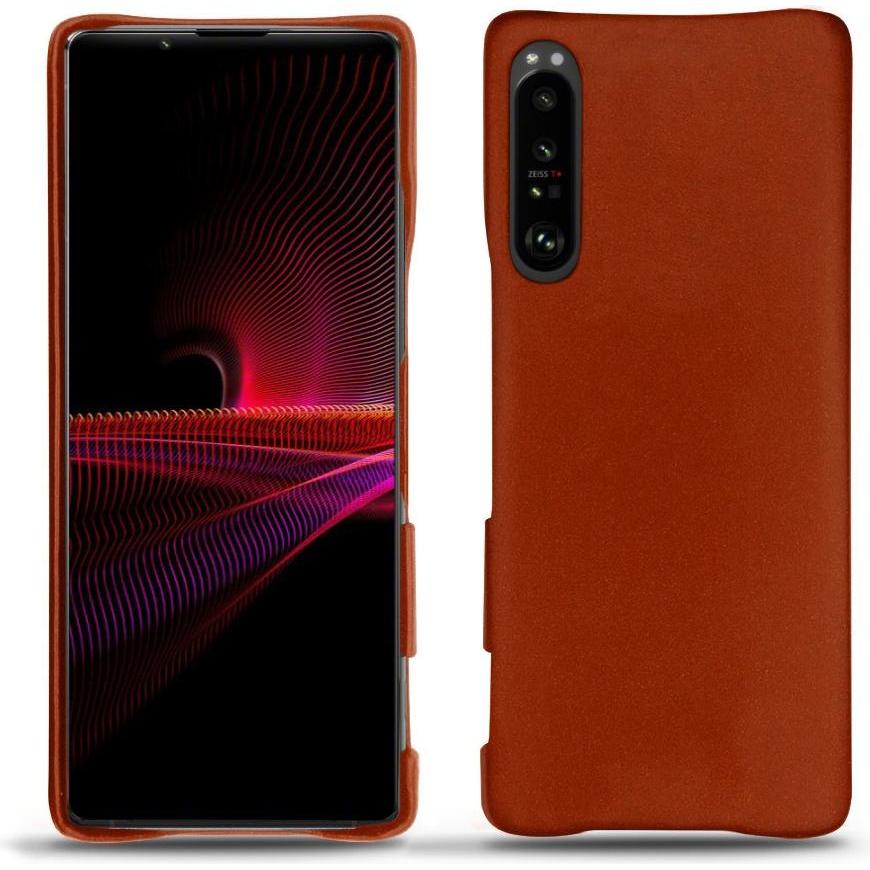 Noreve Lederschutzhülle (Sony Xperia 1 III), Smartphone Hülle, Orange