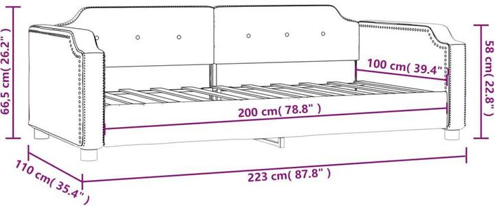 Image du produit vidaXL Tagesbett (100 x 200 cm)