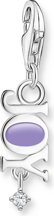Produktbild Thomas Sabo Charm-Anhänger Joy mit Weissem Stein Silber (925er Silber, Emaille)