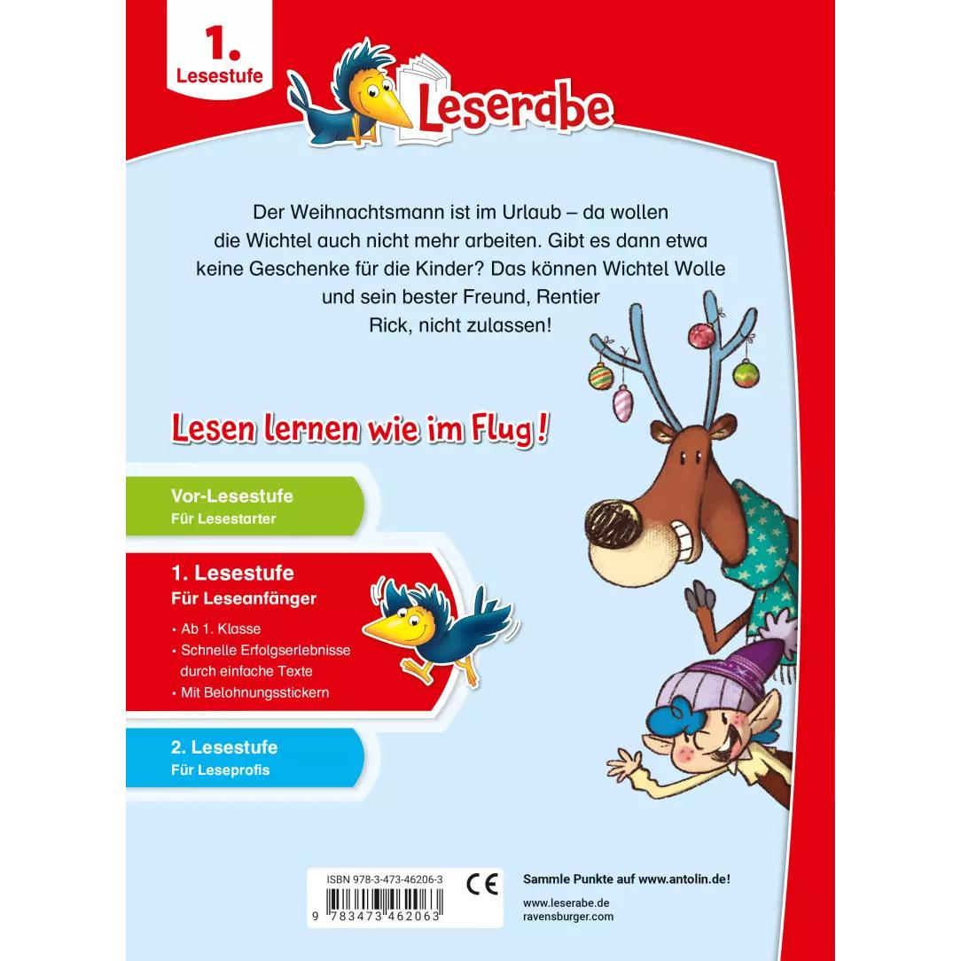 Thumbnail - Wichtel Wolle rettet Weihnachten - Leserabe ab 1. Klasse - Erstlesebuch für Kinder ab 6 Jahre, Kinderbücher von Alexandr...