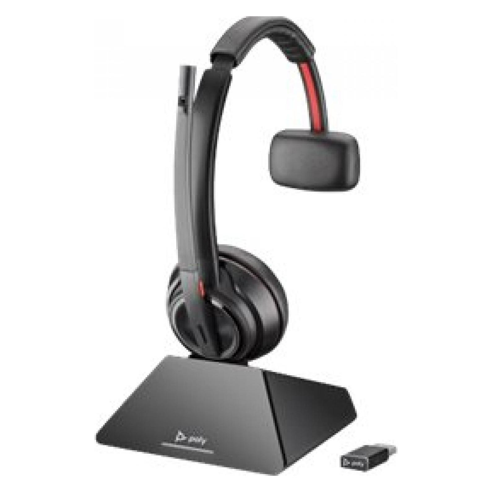 HP Poly Savi 8210 (Kabellos, USB-A, Microsoft Teams), Office Headset, Schwarz
