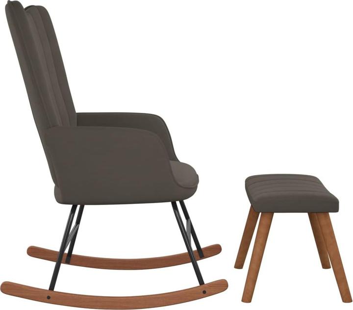 Image du produit vidaXL Schaukelstuhl mit Hocker