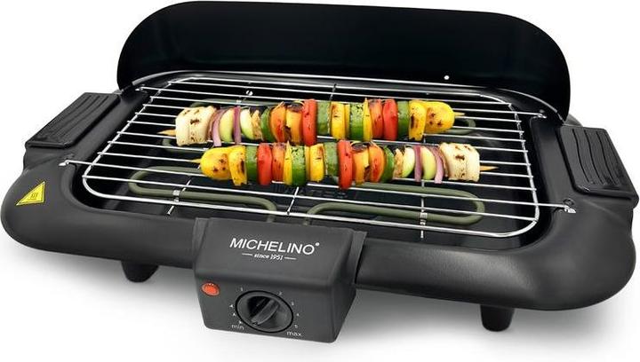 Michelino Tischgrill Elektrogrill BBQ-Grill Grillplatte Tischbräter (2 kW)