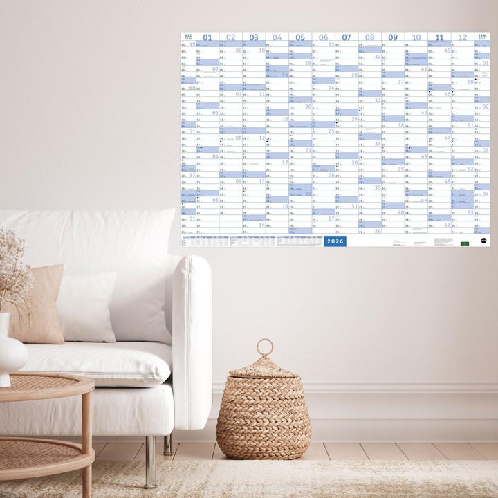 Actual product image Mega-Posterplaner, blau 2026 (Hardcover, German)