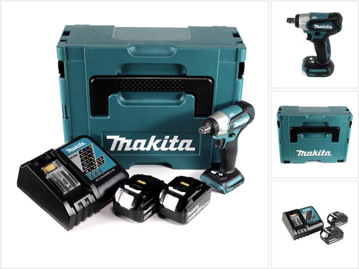Actual product image Makita DTW 181 RTJ Battery impact wrench 18V 1/2" Brushless + Makpac + 2x battery 5.0Ah + 1x charger (Rechargeable battery operated)