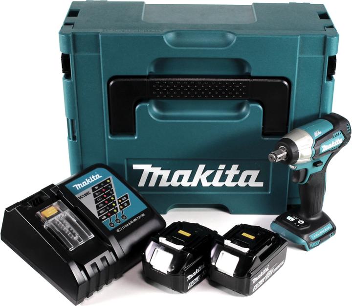 Actual product image Makita DTW 181 RTJ Battery impact wrench 18V 1/2" Brushless + Makpac + 2x battery 5.0Ah + 1x charger (Rechargeable battery operated)