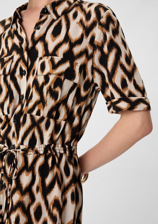 Actual product image Comma Kleid Fliessendes Crêpe-Kleid mit All-over-Print (40)