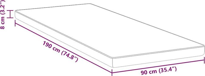 Produktbild vidaXL Memory Foam Topper (90 x 190 cm)