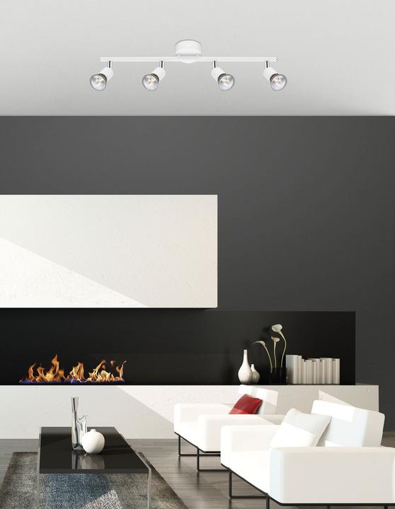 Produktbild Nova Luce BASE Deckenleuchte GU10 4-fach Weiss 51x8x10,9cm dimmbar 661004