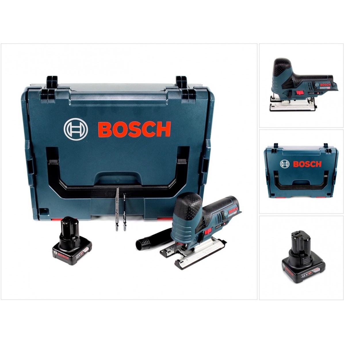 Bosch Professional, Stichsäge, Bosch GST 12V-70 Professional Akku Stichsäge 12 V + 1x Akku 6,0 Ah + L-Boxx - ohne Ladege...