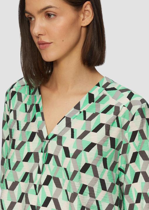 Actual product image s.Oliver Bluse Strukturierte Bluse mit V-Ausschnitt (40)