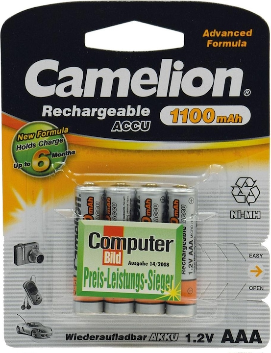 Produktbild Camelion Rechargeable Accu (4 Stk., AAA, 1100 mAh)
