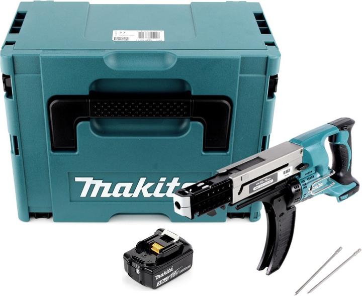 Immagine prodotto Makita DFR 750 F1J Avvitatore a batteria con alimentatore automatico 18V 45-75mm + 1x Batteria 3,0Ah (Batteria ricaricabile)