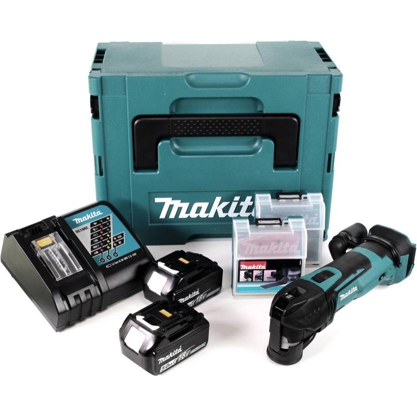 Thumbnail - Makita, Multifunktionswerkzeug, DTM 51 RTJX2 Akku Multifunktionswerkzeug 18 V + 2x Akku 5,0 Ah + Ladegerät + 39 tlg. Zub...