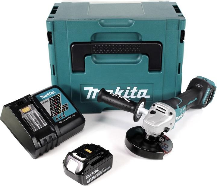Actual product image Makita DGA 517 RG1J Battery angle grinder 18 V 125 mm Brushless + 1x battery 6.0 Ah + charger + Makpac (125 mm)