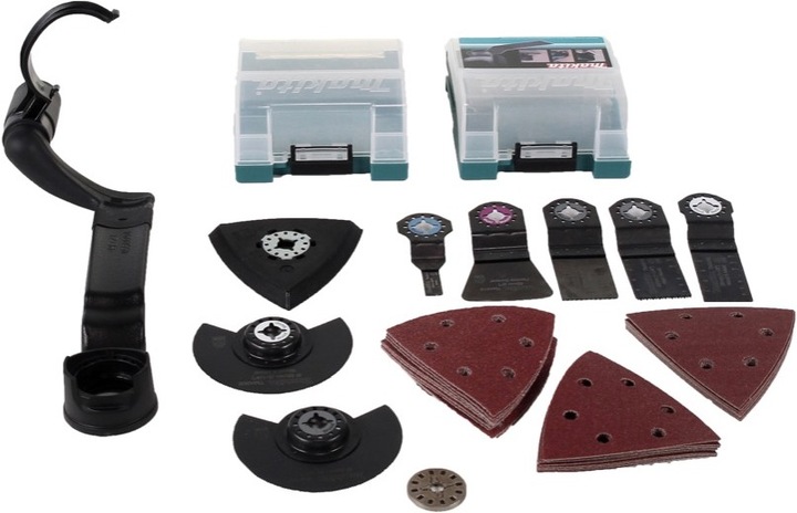 Produktbild Makita DTM 51 F1JX2 Akku Multifunktionswerkzeug 18 V + 1x Akku 3,0 Ah + 39 tlg. Zubehör Set + Makpac