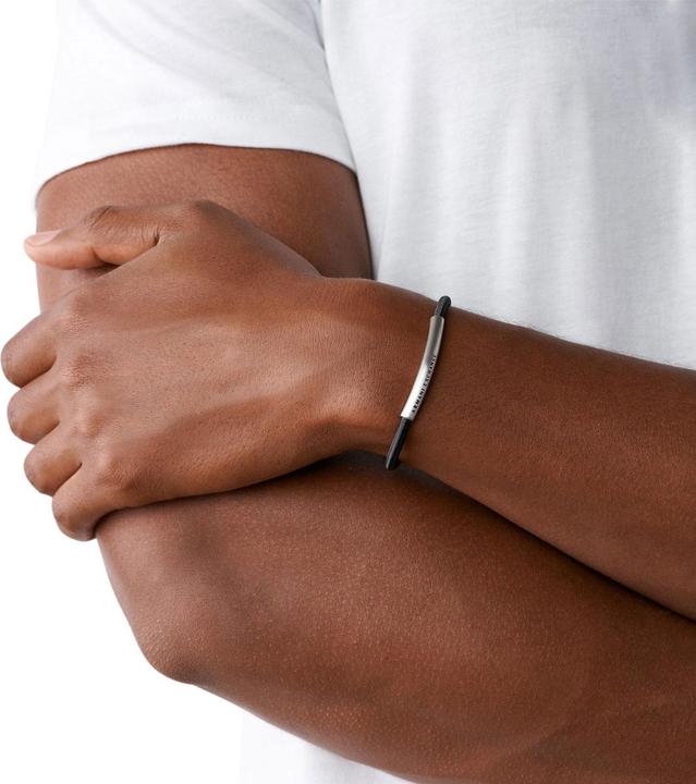Actual product image Armani Exchange Fashion menÌs bracelet with steel clasp AXG0041040 (23 cm, Stainless steel)