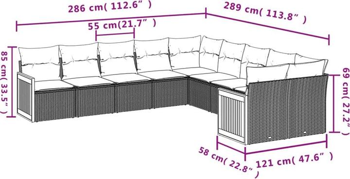 Produktbild vidaXL Garten Sofagarnitur