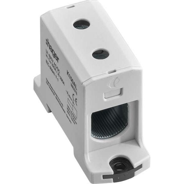 Hager HAG K150AL Anschlussklemme fÃ¼r Aluminium- + Kupferleitungen, 25-150 qmm, grau (Anschlussleiste), Elektronikzubehö...