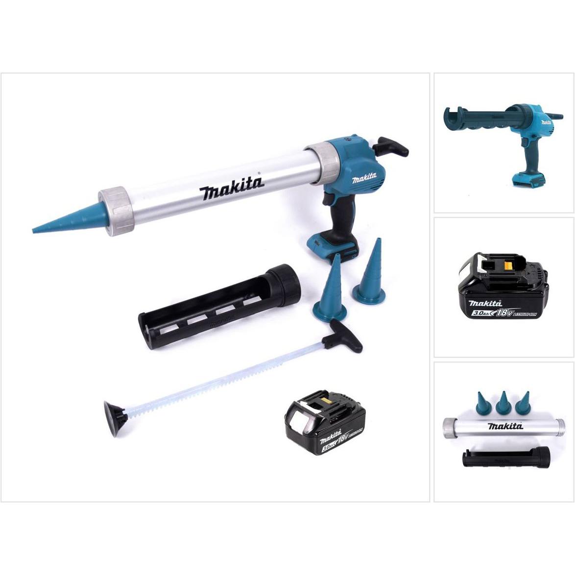 Makita, Kartuschenpistole + Fettpresse, DCG 180 F1X Akku Kartuschenpistole 18 V + 1x Akku 3,0 Ah - ohne Ladegerät