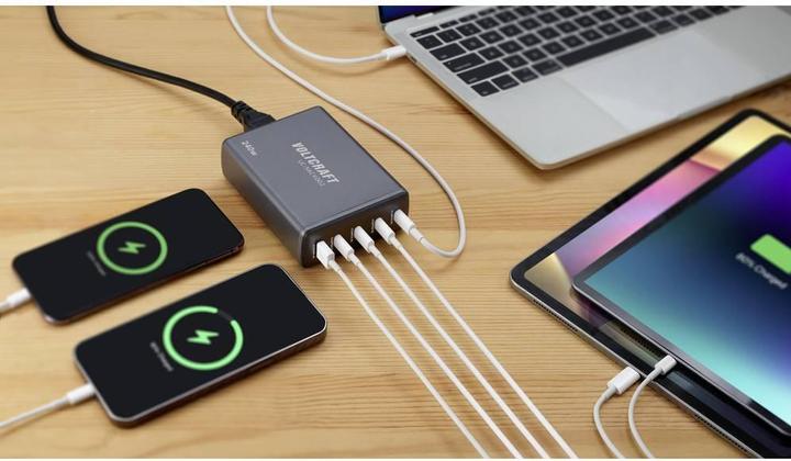 Actual product image Voltcraft UC-5ACX002 USB charging station 240 W indoor area Output current (max.) 5 A (240 W)