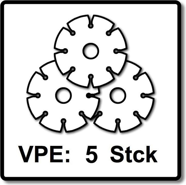Productafbeelding Makita Diamak 125 mm 5 st. ( 5x D-61139 ) Diamantdoorslijpschijf voor steen, beton 22,23 mm