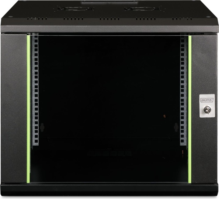 Actual product image Digitus DN-19 09U-6/6-SW Wall cabinet black (9 RU, 19 inch rack)