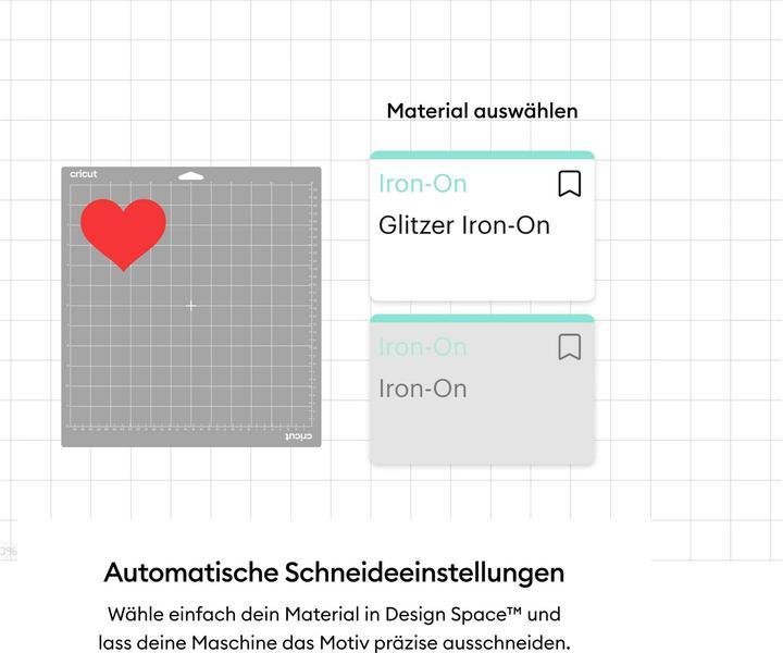 Image du produit Cricut Aufbügelfolie Glitzer Iron-On 30.5 x 48.3 cm, Weiss