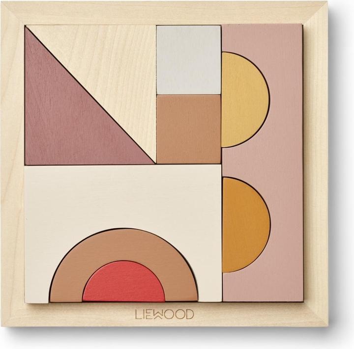 Actual product image Liewood Ishan wooden puzzle Rose Multi Mix