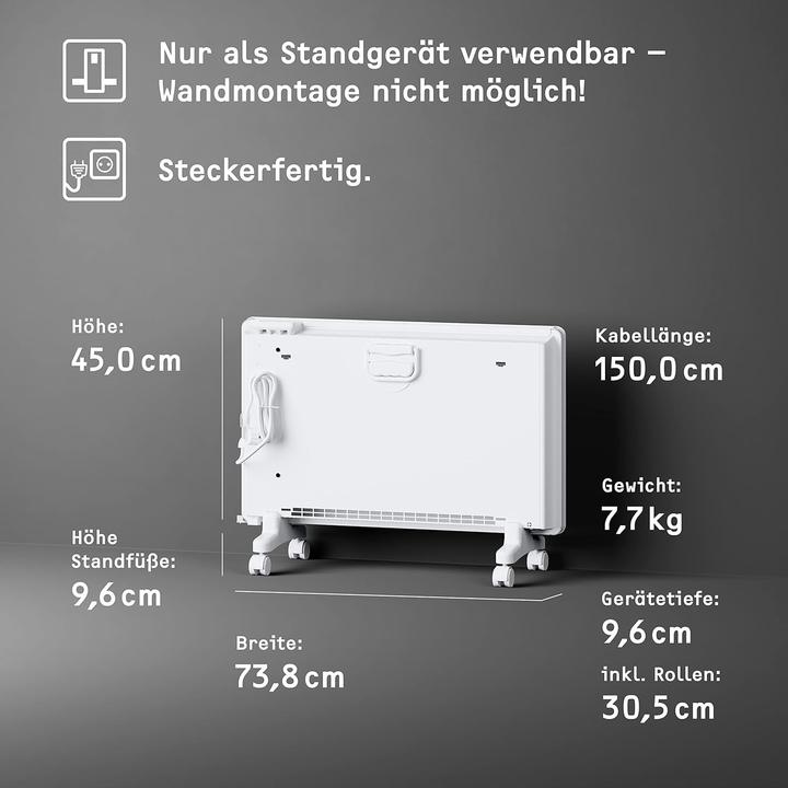 Actual product image Stiebel Eltron EG-50-PL2- PE Convector heater Floor-standing unit for approx. 25 m², electr. controller (2000 W)