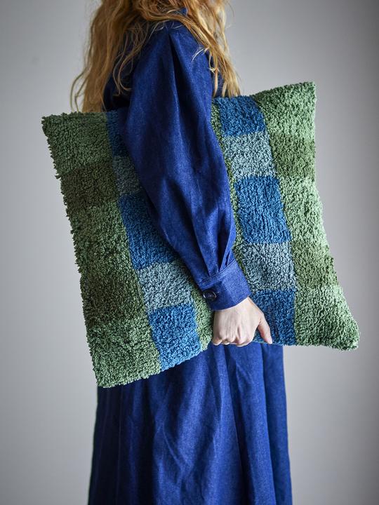 Actual product image Bloomingville - Pil Cushion - Green - Cotton OEKO-TEX® (50 x 50 cm)